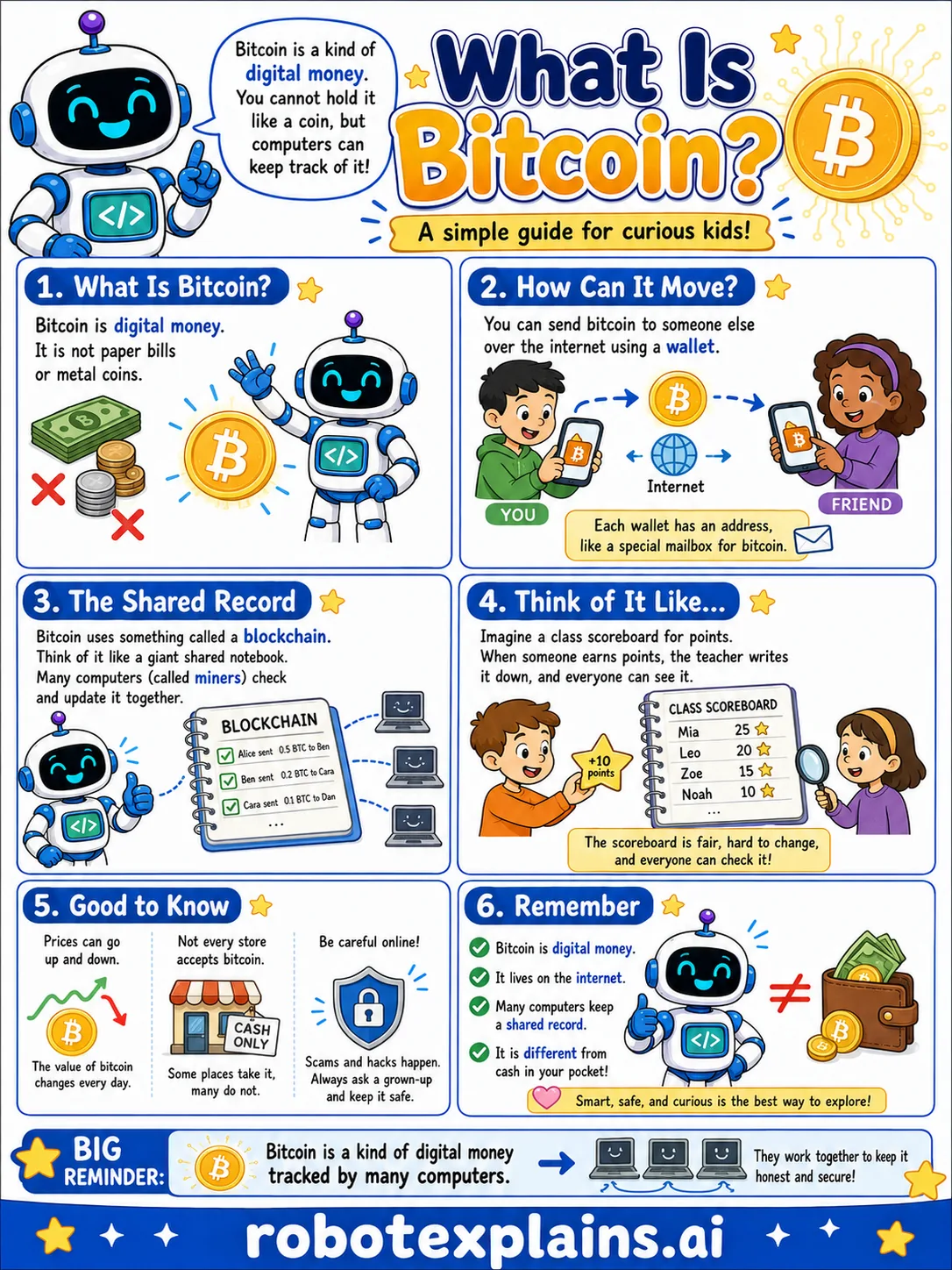 Infographic: What Is Bitcoin?. Lives on the internet too.