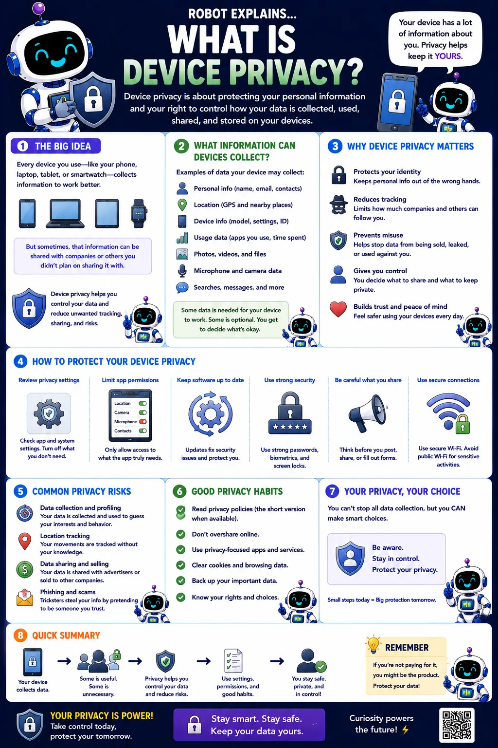 Infographic: What Is Device Privacy?. Controlling how your devices collect, use, and share your data.