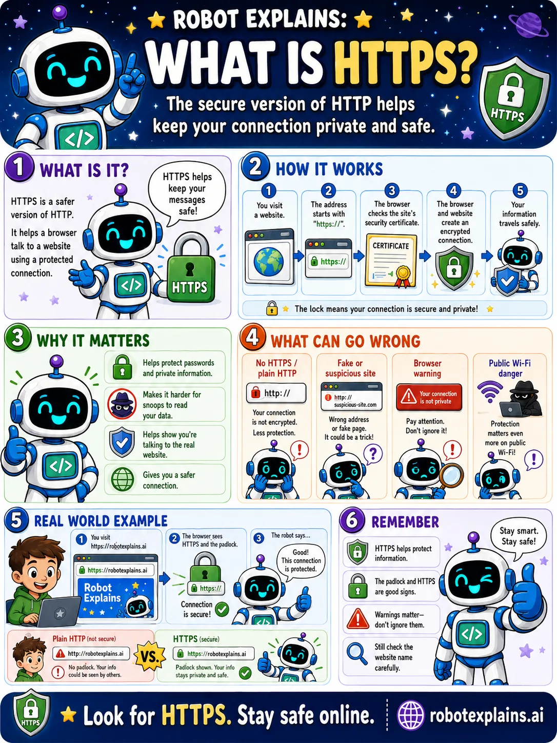 Infographic: What Is HTTPS?. The secure version of HTTP that keeps your connection private.