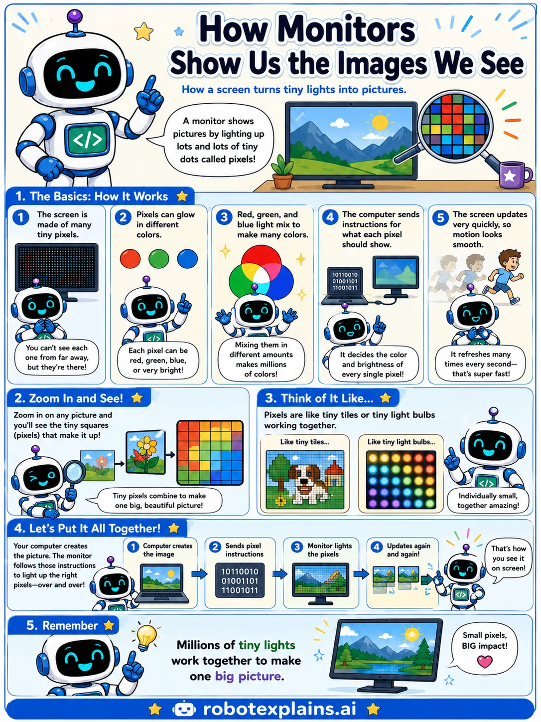 Infographic: How Monitors Work. Another computer part.