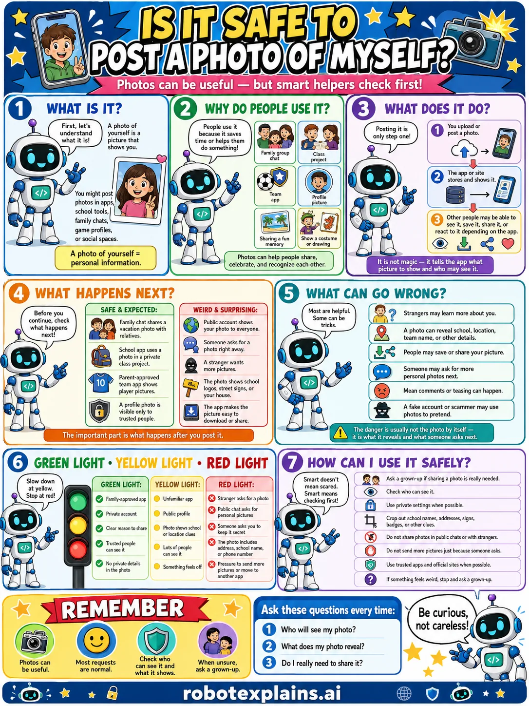 Infographic: Is It Safe to Post a Photo of Myself?. Posting photos safely.
