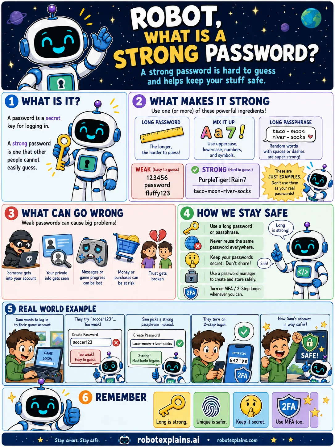 Infographic: What Makes a Strong Password?. What makes a password tough for anyone to guess.