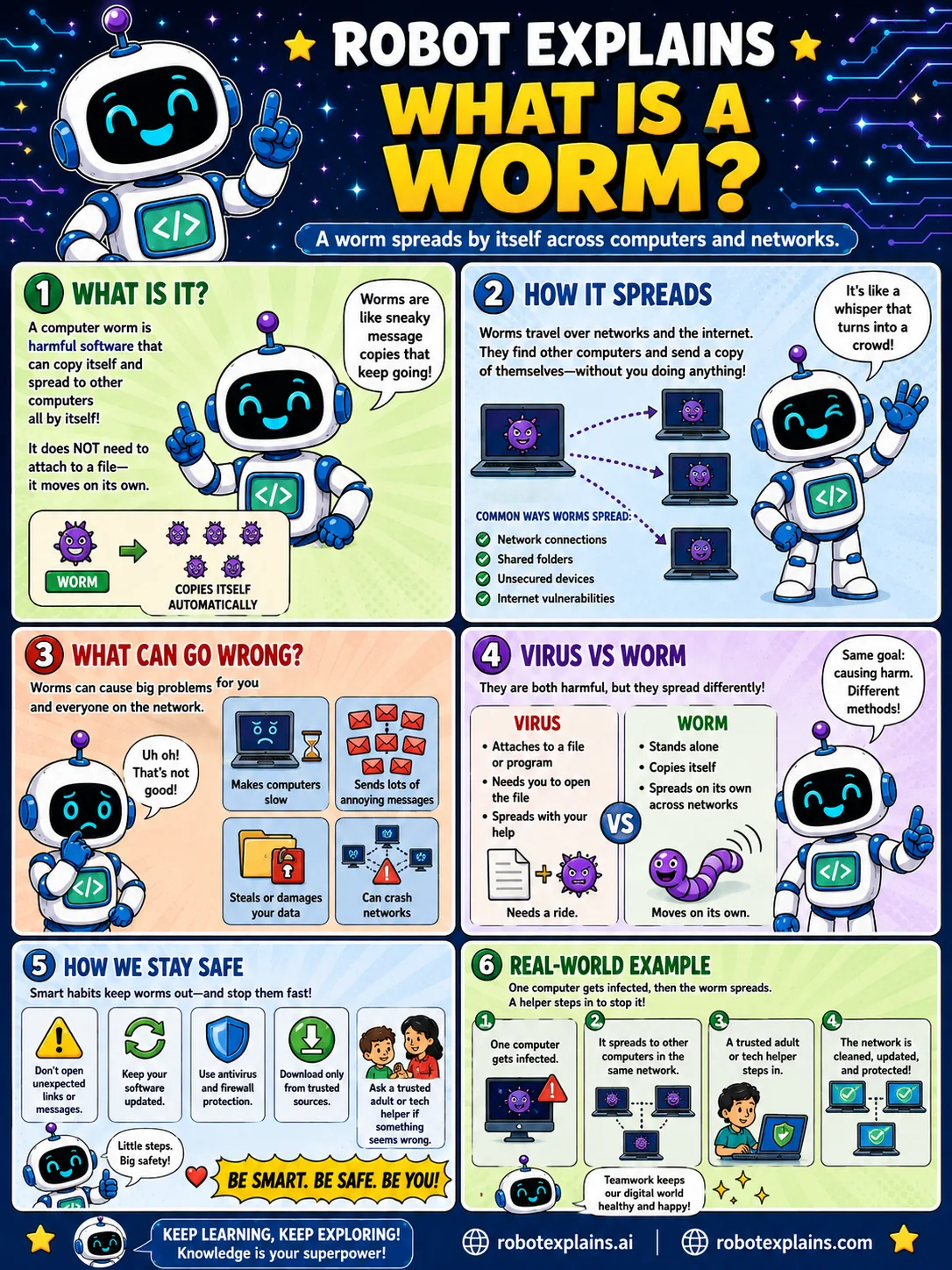 Infographic: What Is a Worm?. Spreads on its own.